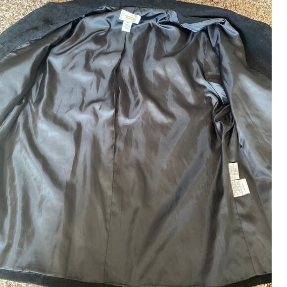 Talbots Black Button Up Light Coat Jacket Long Sleeve Women Size Medium - Picture 8 of 9